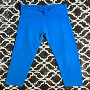 Hard Tail Forever Stretch Leggings Women's Medium Azure Blue Yoga Lounge Workout